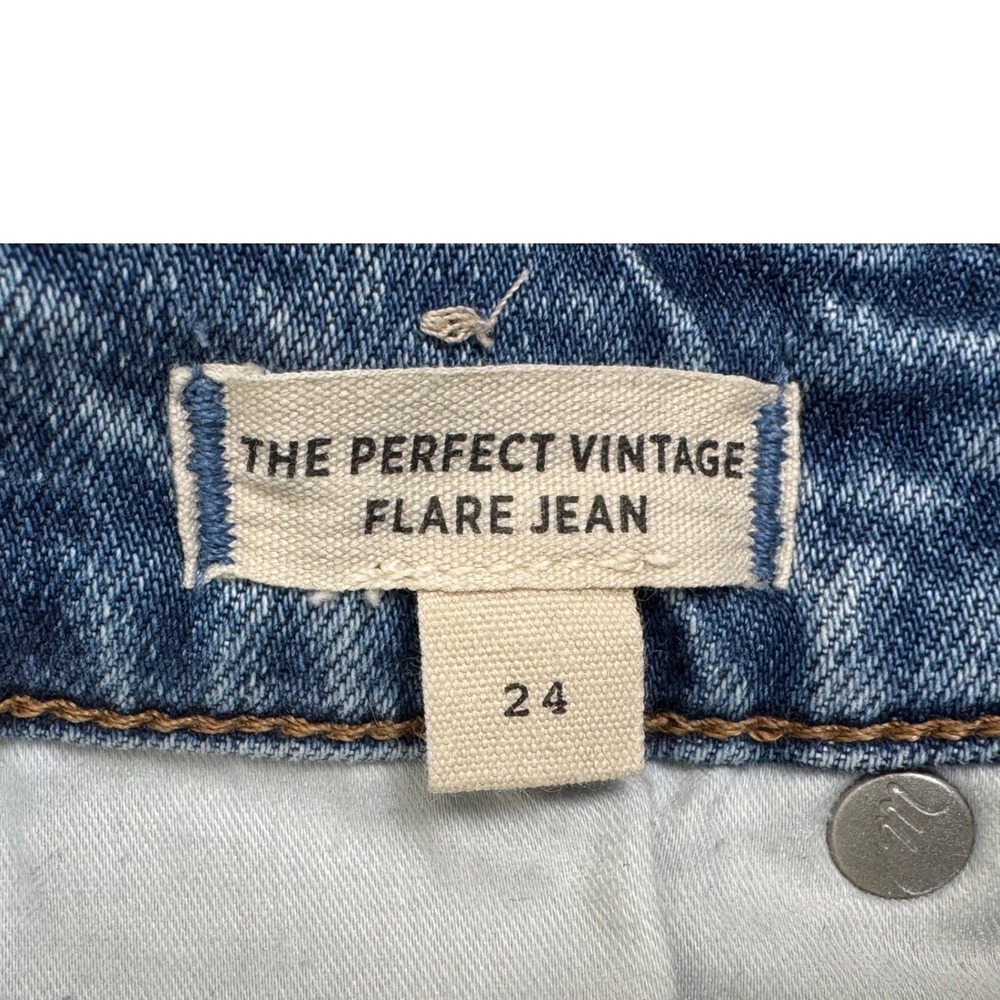 Madewell The Perfect Vintage Flare Jean High Rise Denim Blue Jeans Size 24 - Picture 3 of 5